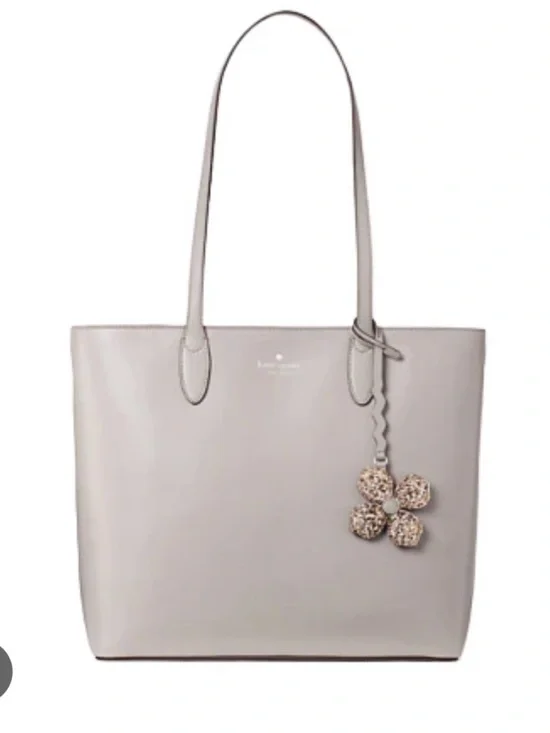 Kate Spade New York Kerri Medium Tote with Charm Grey - Picture 1 of 6